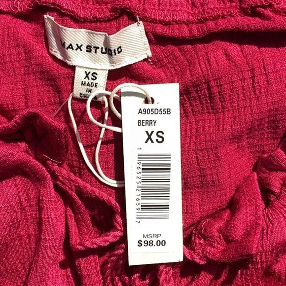 MAX STUDIO NWT WOMENS DRESS COVER UP SWIMWEAR BERRY PINK EXTRA SMALL SLEEVELESS - Picture 5 of 6